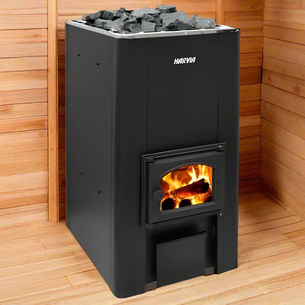 Harvia 50 SL black wood-burning sauna stove, product photo
