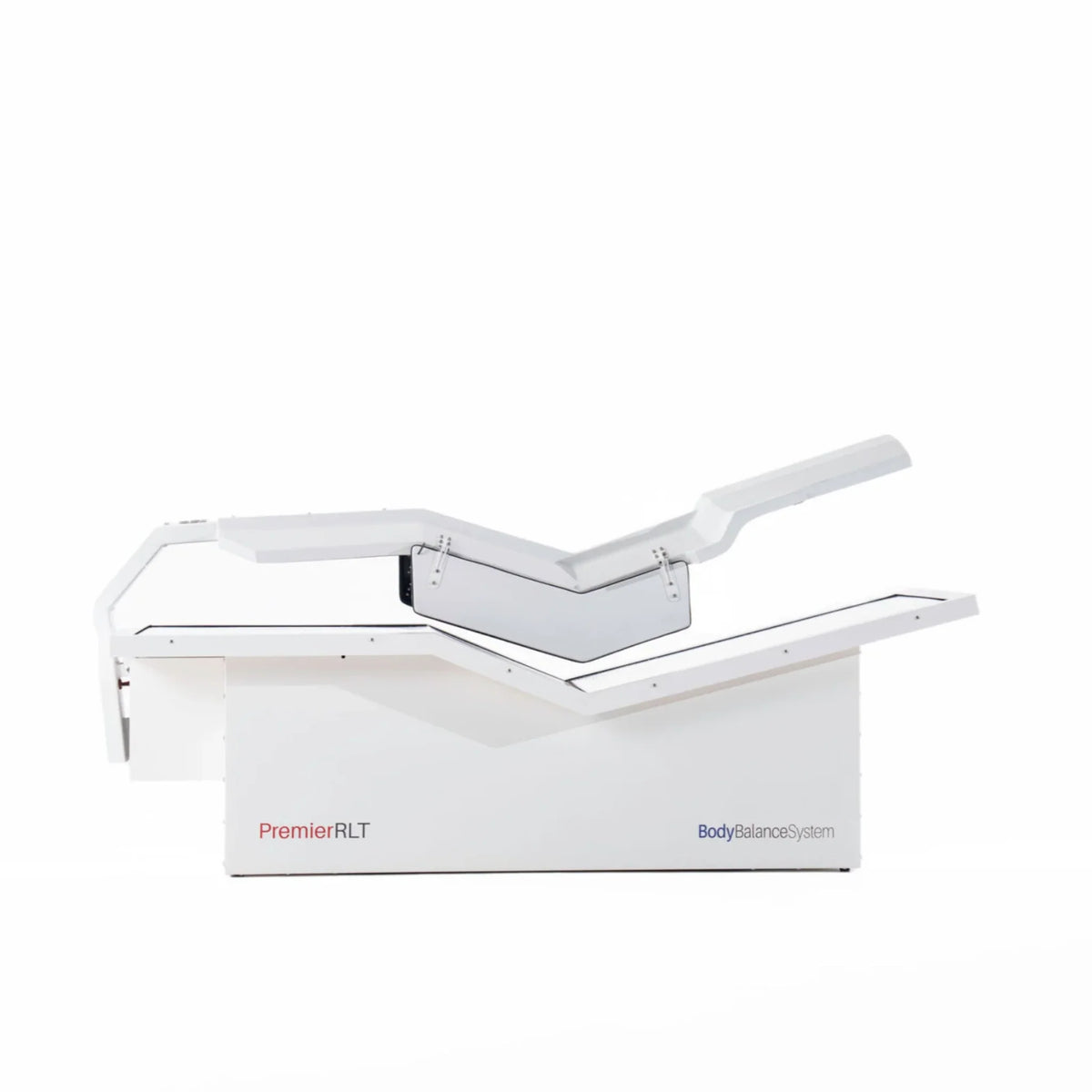 Body Balance System PremierRLT Zero Gravity Red & Infrared Light Bed – bed side view with the canopy raised