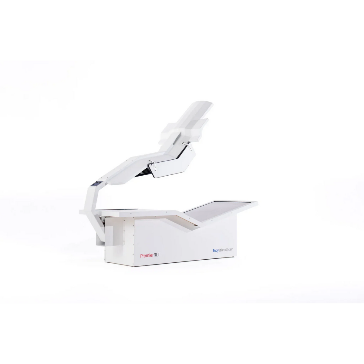 Body Balance System PremierRLT Zero Gravity Red & Infrared Light Bed – bed with the canopy angled