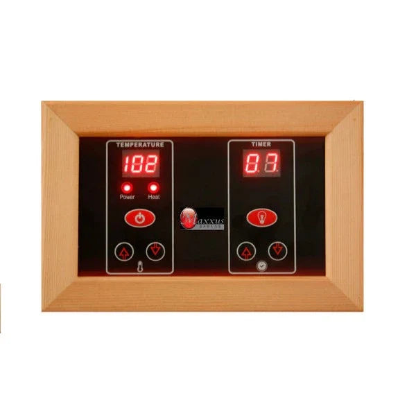 Golden Designs Maxxus 2-Person FAR Infrared Sauna – Low EMF, Canadian Hemlock (MX-K206-01)
