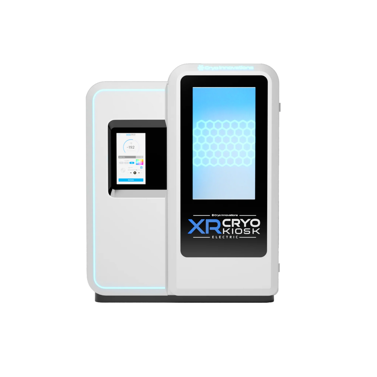 Cryo Innovations XR Cryo Kiosk – kiosk on a black background