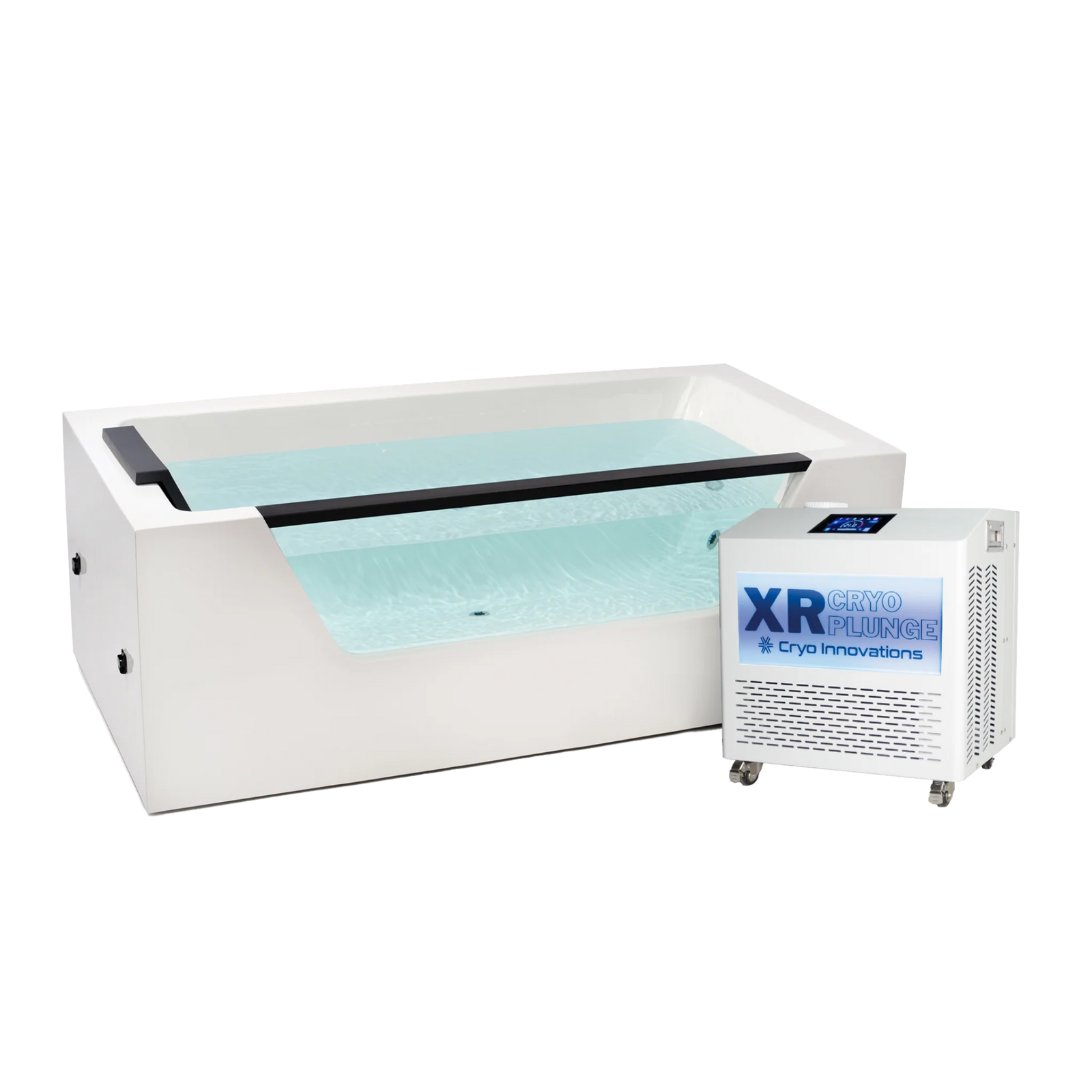 Cryo Innovations XR Cryo Plunge with Window – tub with its chiller on black