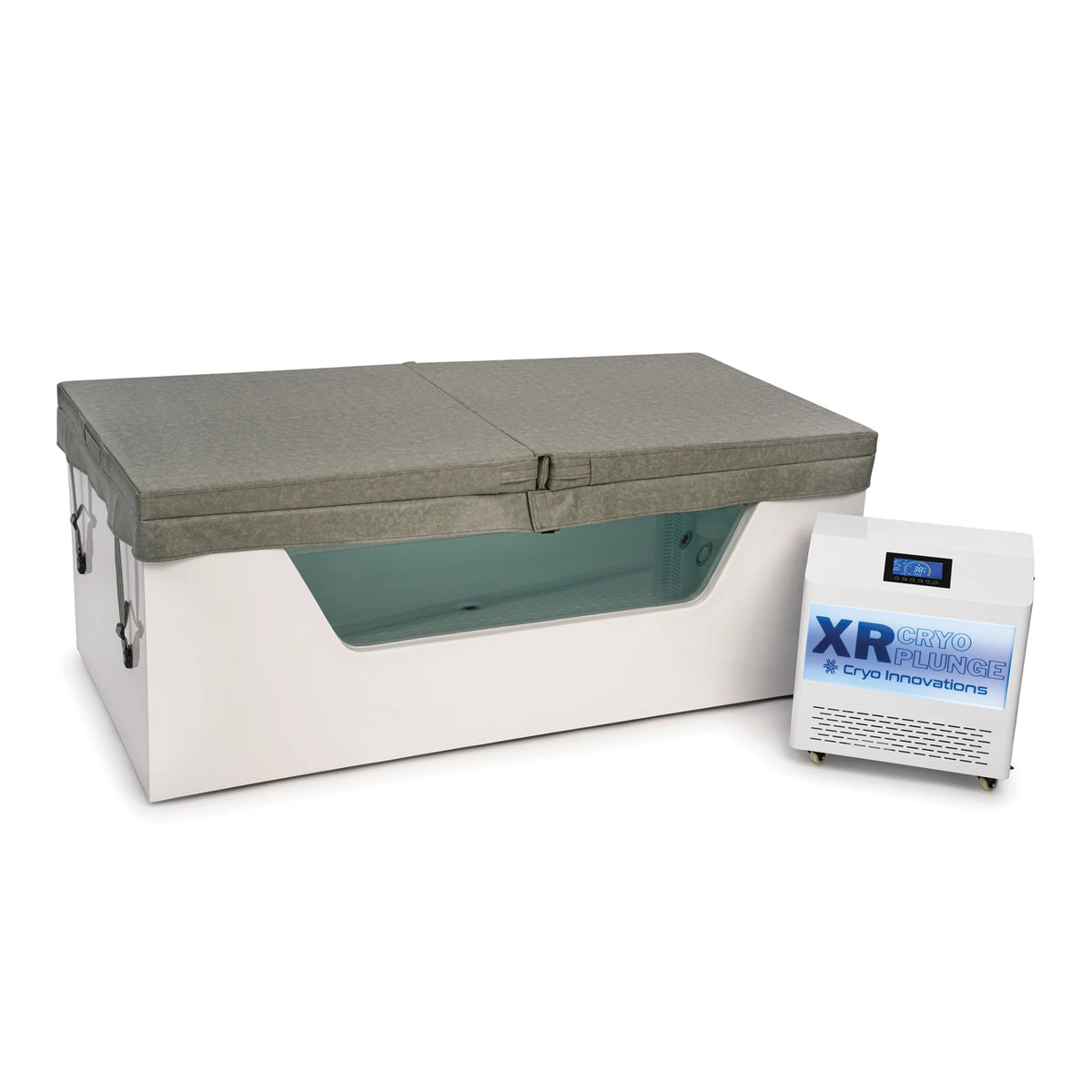 Cryo Innovations XR Cryo Plunge with Window – tub with its insulated cover and chiller