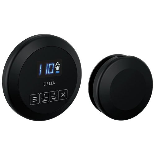 Delta Steam Shower Controls Matte Black Delta SteamScape Classic Round System Control and Steam Head