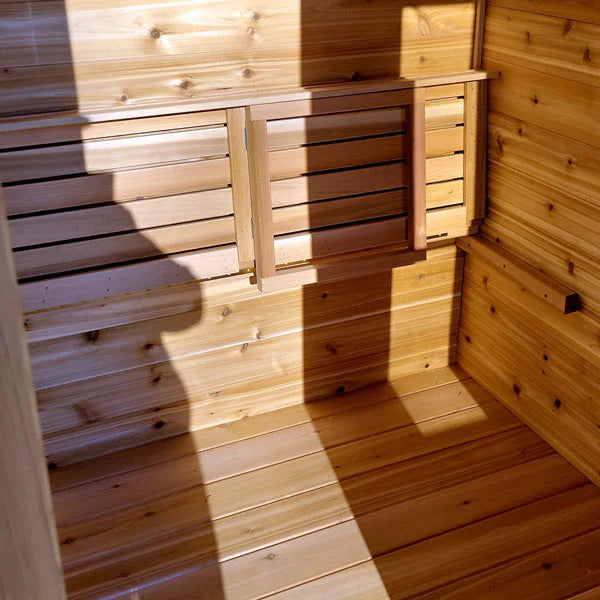 Dundalk LeisureCraft Knotty Cedar Outdoor Cabin Sauna