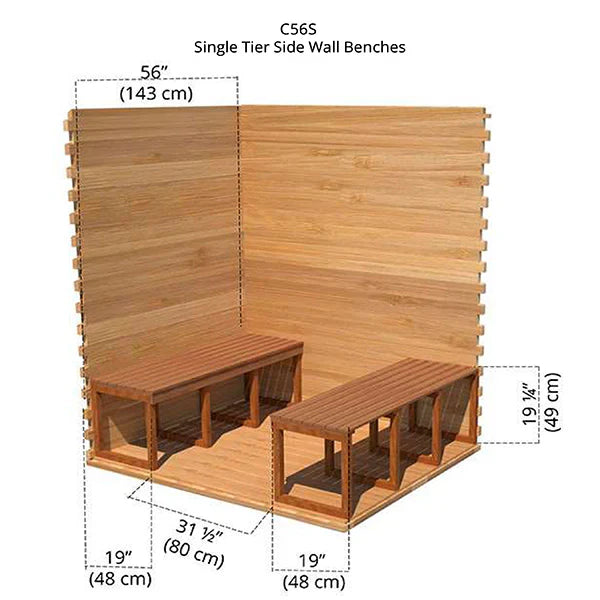 Dundalk LeisureCraft Knotty Cedar Outdoor Cabin Sauna