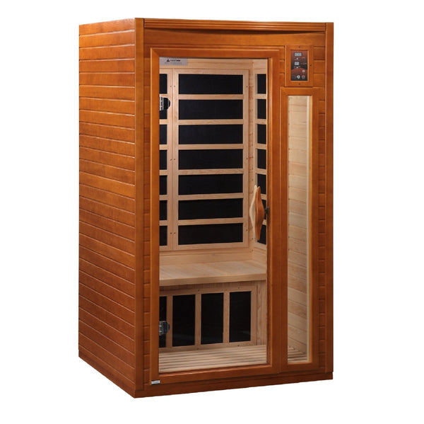 Golden Designs Dynamic Barcelona Elite 1–2 Person Infrared Sauna – Ultra Low EMF FAR IR (DYN-6106-01)