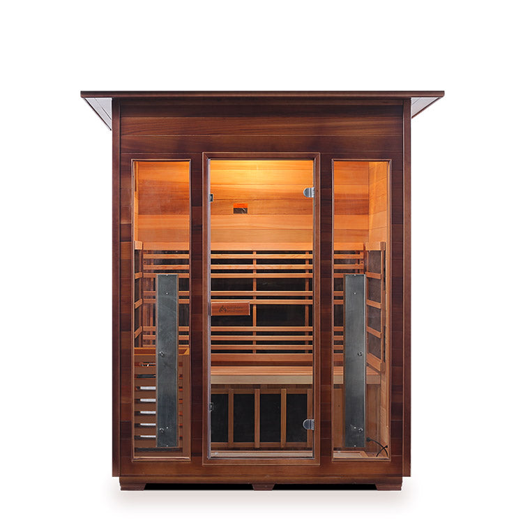 Enlighten Sauna Diamond 3-person hybrid sauna, indoor model