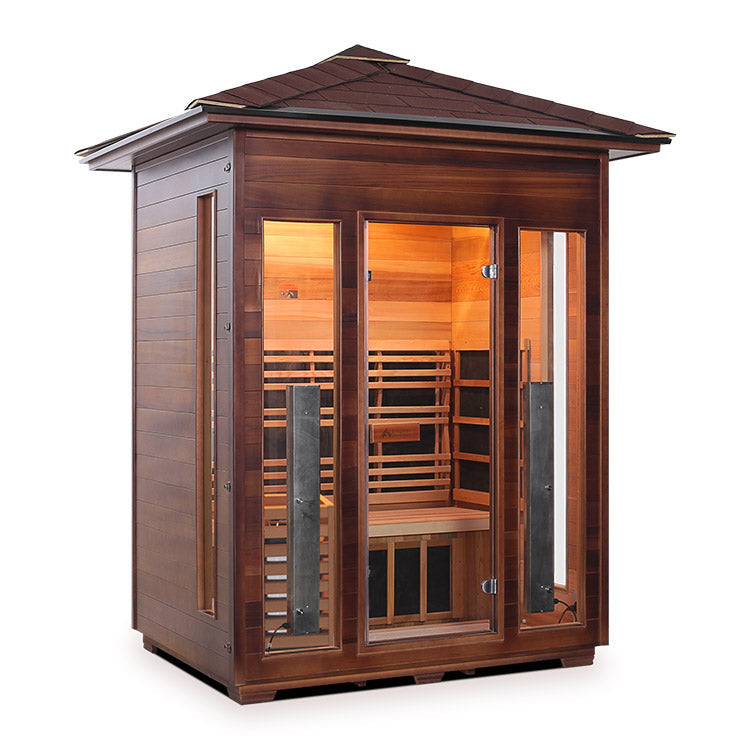 Enlighten Diamond 3-Person Hybrid Infrared/Traditional Sauna