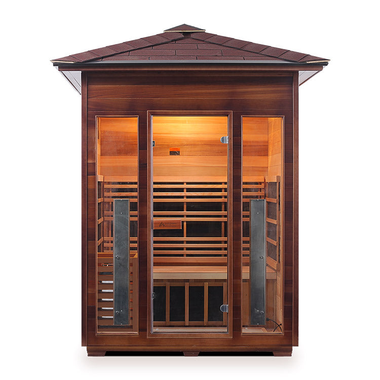 Enlighten Diamond 3-Person Hybrid Infrared/Traditional Sauna