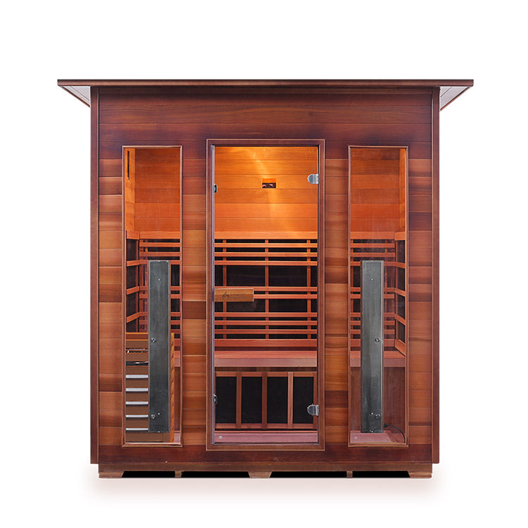 Enlighten Sauna Diamond 4-person hybrid sauna, indoor model