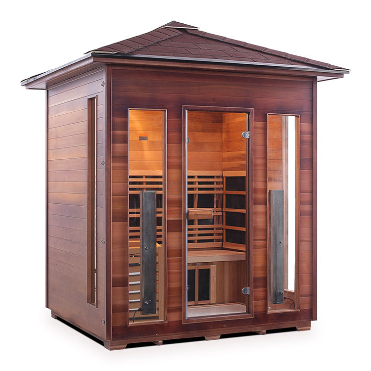 Enlighten Diamond 4-Person Hybrid Infrared/Traditional Sauna