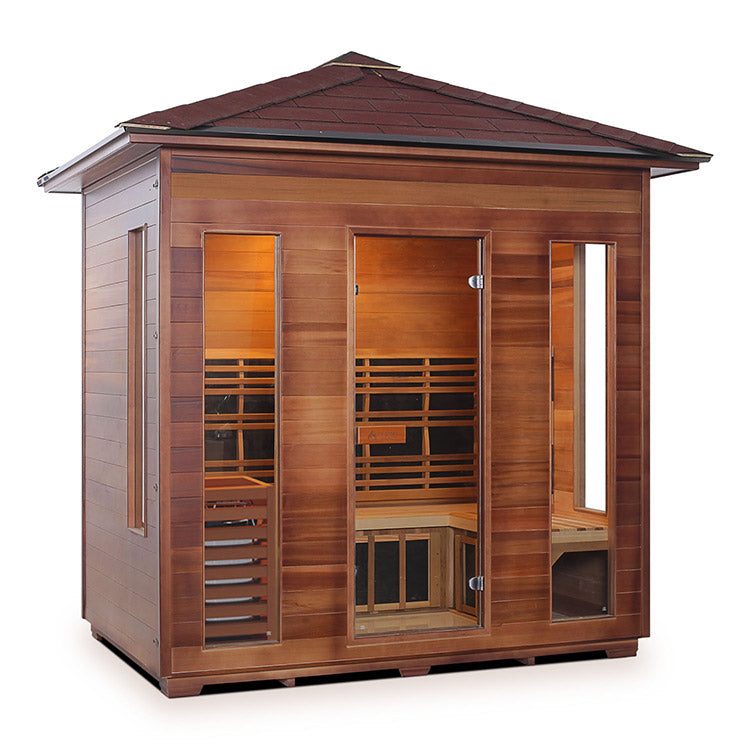 Enlighten Diamond 5-Person Hybrid Infrared/Traditional Sauna