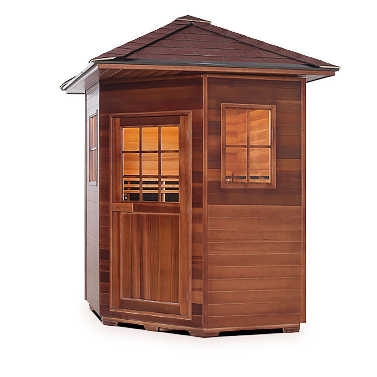 Enlighten MoonLight 4-Person Corner Traditional Indoor Sauna
