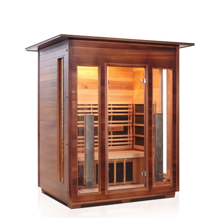 Enlighten Sauna Rustic 3 Full Spectrum Infrared Sauna