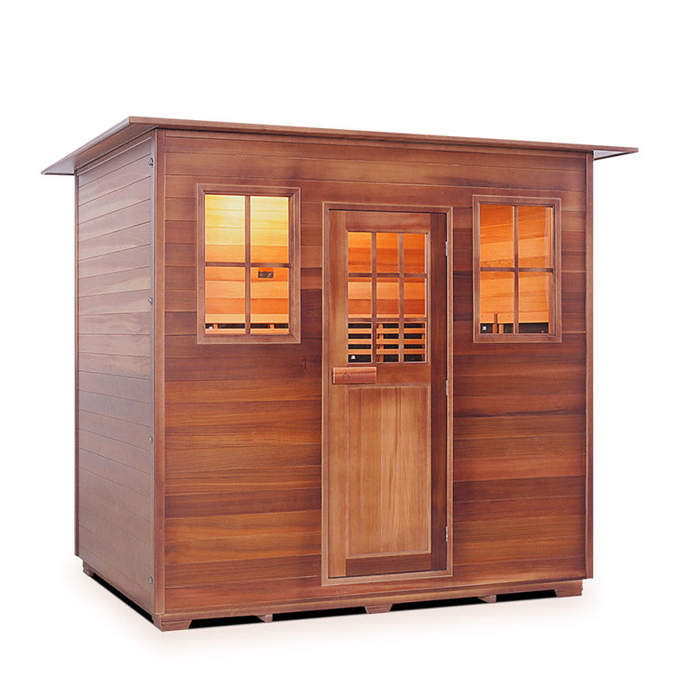 Enlighten Sapphire 5-Person Hybrid Infrared/Traditional Sauna