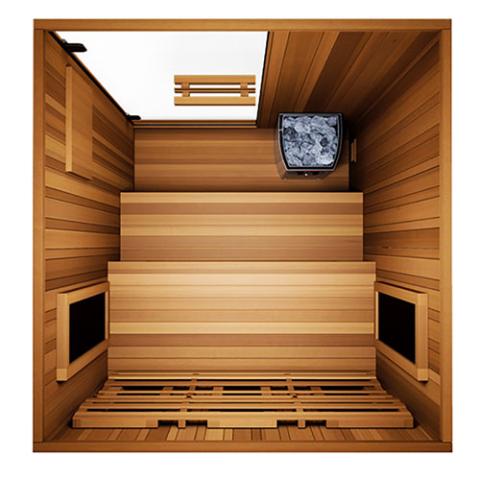 Finnmark FD-4 2-Person Indoor Hybrid Sauna – Infrared & Steam Combo