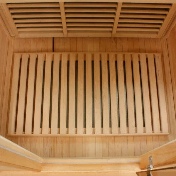 Golden Designs Maxxus “Avignon” 3-Person Corner Infrared Sauna – Near Zero EMF, Red Cedar