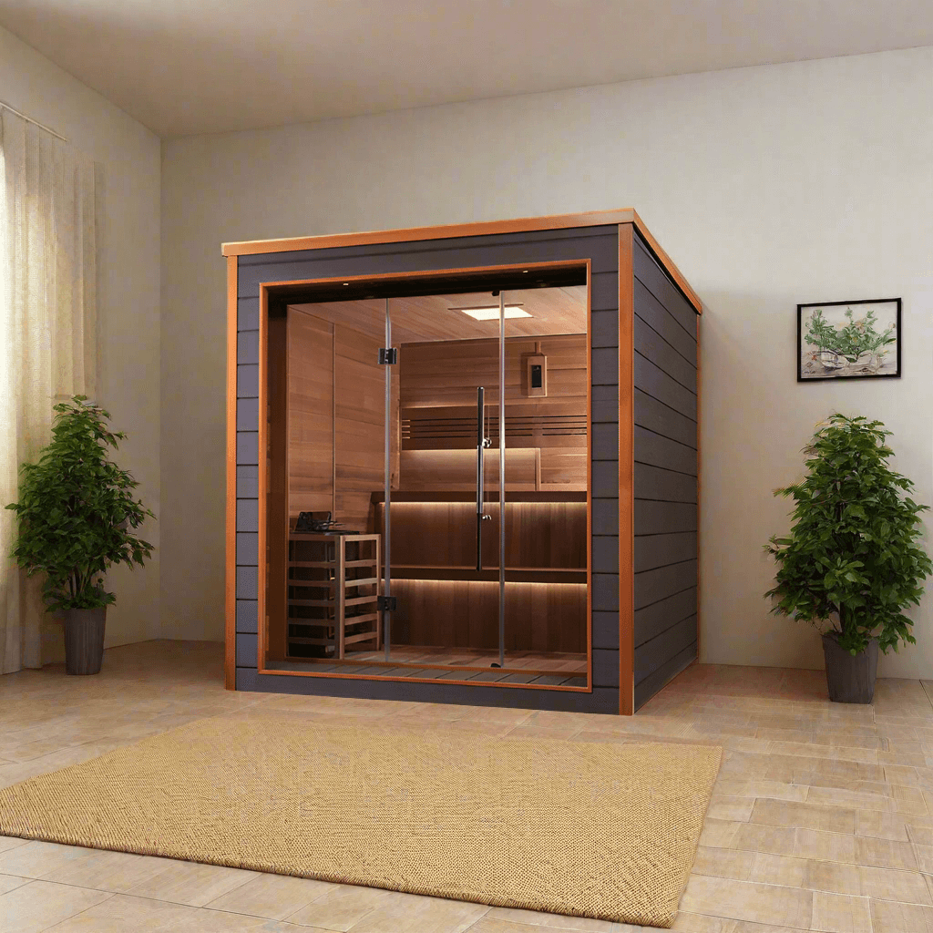 Golden Designs Bergen 6 Person Outdoor-Indoor Traditional Sauna (GDI-8206-01)