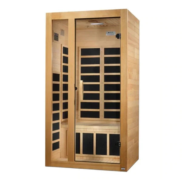 Golden Design Dynamic Gracia 1–2 Person Low EMF FAR Infrared Sauna – Canadian Hemlock (DYN-6119-01)