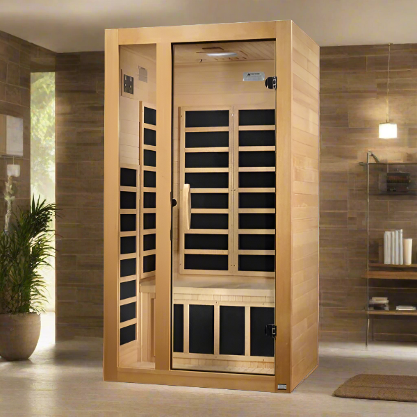 Golden Design Dynamic Gracia 1–2 Person Low EMF FAR Infrared Sauna – Canadian Hemlock (DYN-6119-01)