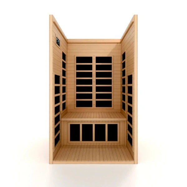 Golden Design Dynamic Gracia 1–2 Person Low EMF FAR Infrared Sauna – Canadian Hemlock (DYN-6119-01)