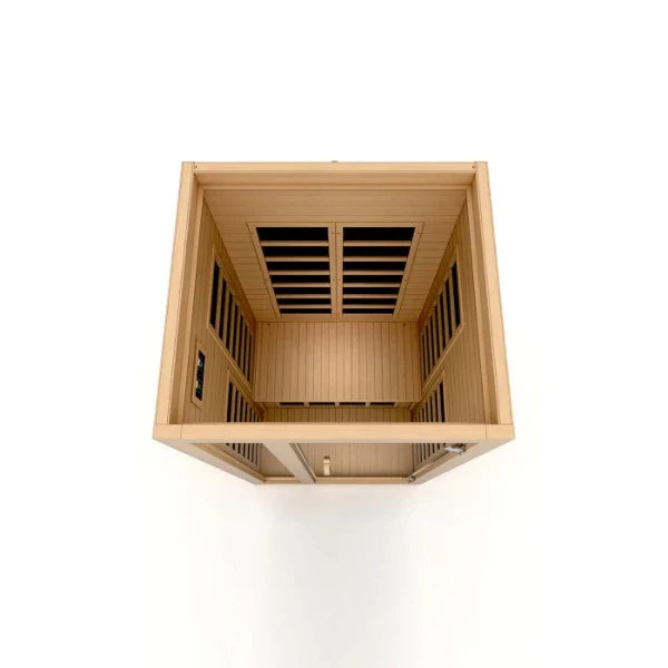 Golden Design Dynamic Gracia 1–2 Person Low EMF FAR Infrared Sauna – Canadian Hemlock (DYN-6119-01)