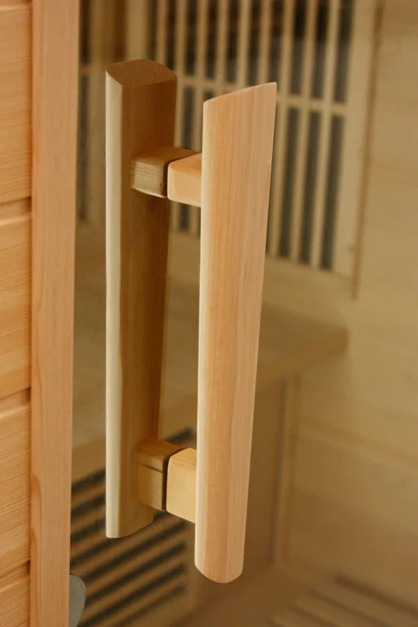 Maxxus Golden Design “Montilemar” 3-Person Near Zero EMF FAR Infrared Sauna – Red Cedar (MX-K306-01-ZF)