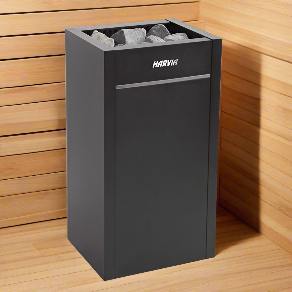 Harvia Virta HL90E 9kW electric sauna heater, black finish