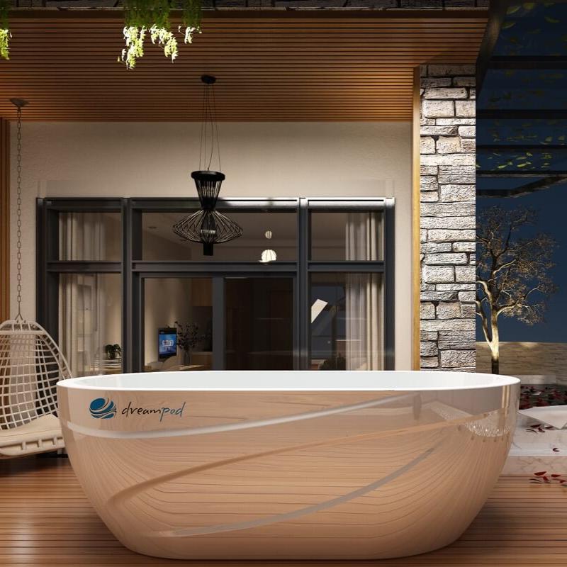 Dreampod Ice Bath cold plunge tub with chiller, rendering