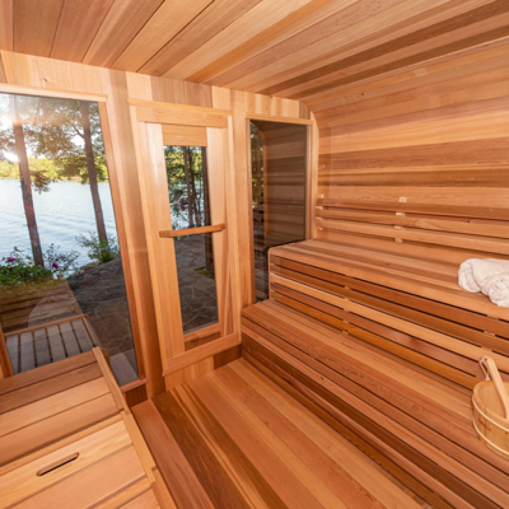Dundalk Leisure Knotty Cedar Outdoor Luna Sauna