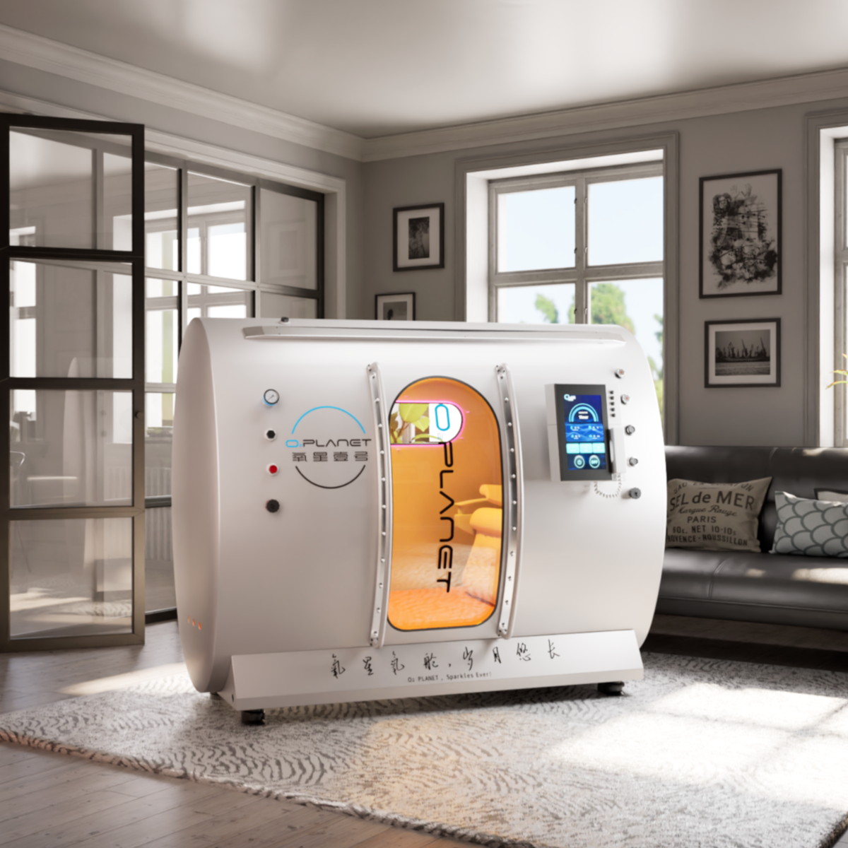 Macy-Pan HE5000 Fort Two-Person Hard-Shell Hyperbaric Chamber – chamber in a living room