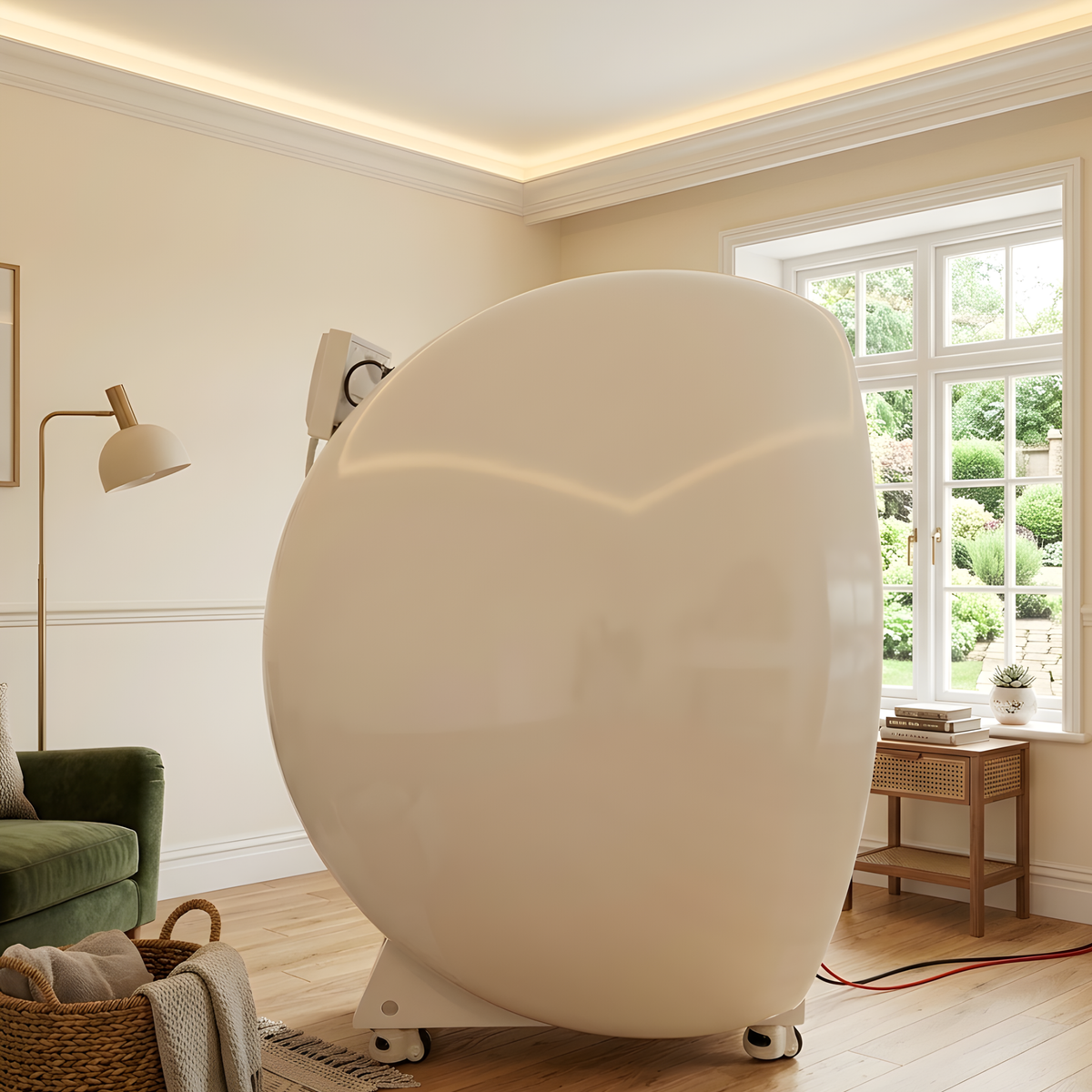 Macy-Pan HE5000 Mini Multiplace Hard-Shell Hyperbaric Chamber – chamber in a living room