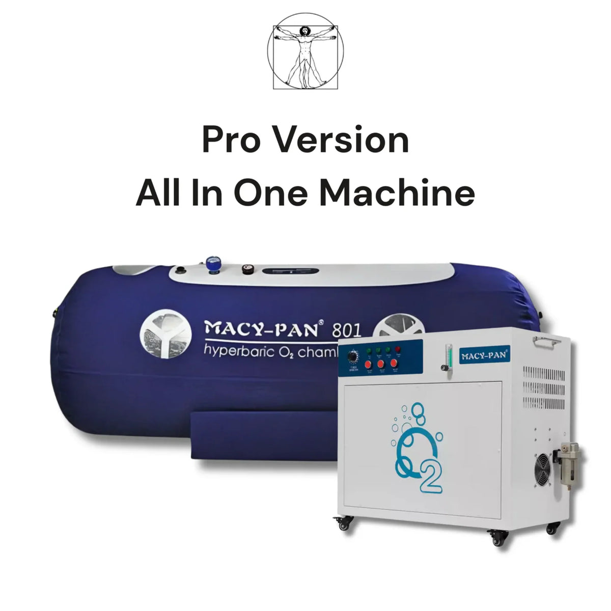 Macy-Pan ST801 Soft Lying Hyperbaric Chamber – chamber with the pro all-in-one machine