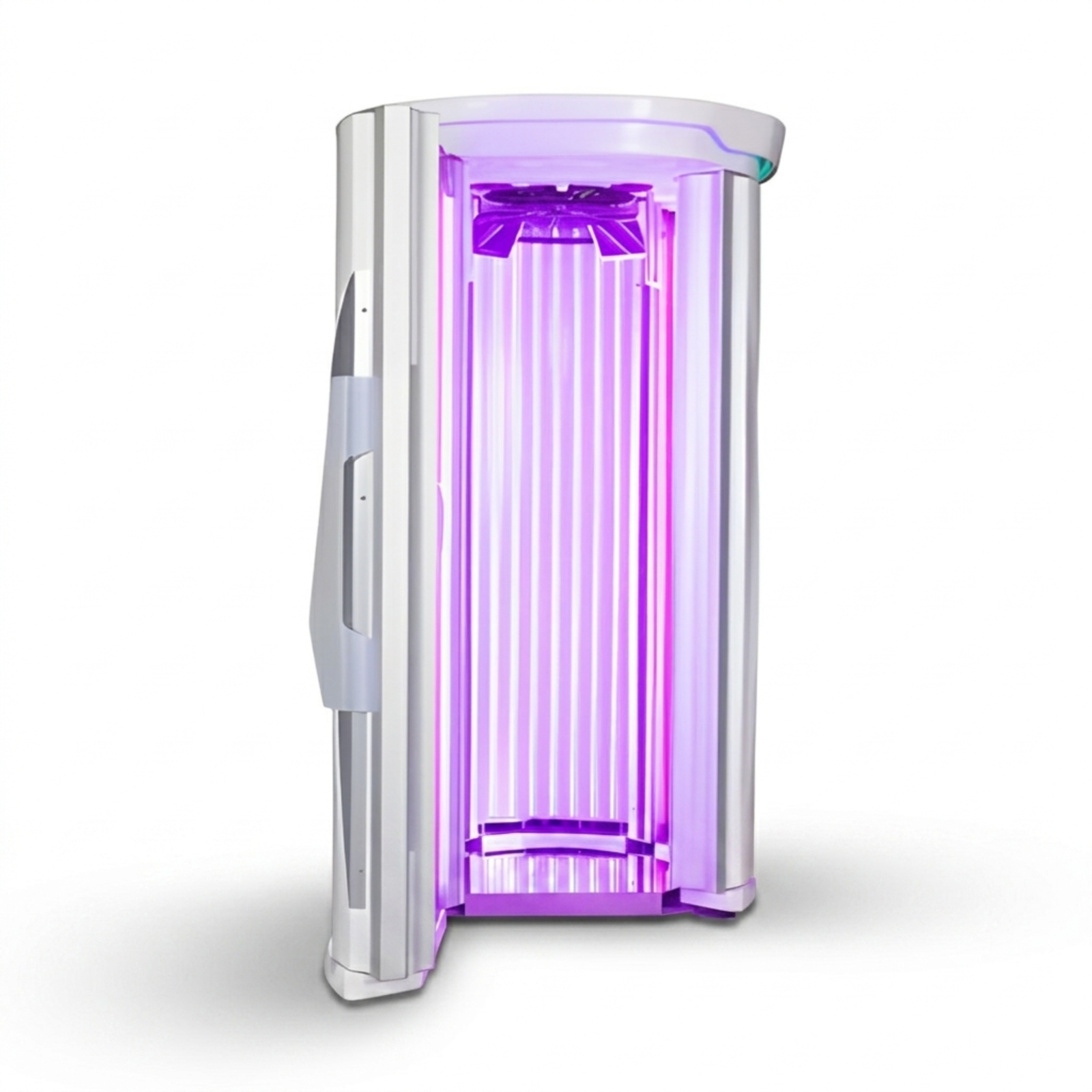 Merican M11 Stand-Up Whole-Body Red Light Therapy System – interior glowing purple