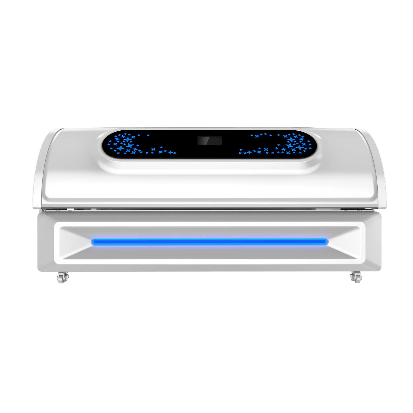 Merican M6N Whole-Body Red Light Therapy Bed – white bed with a starry control display