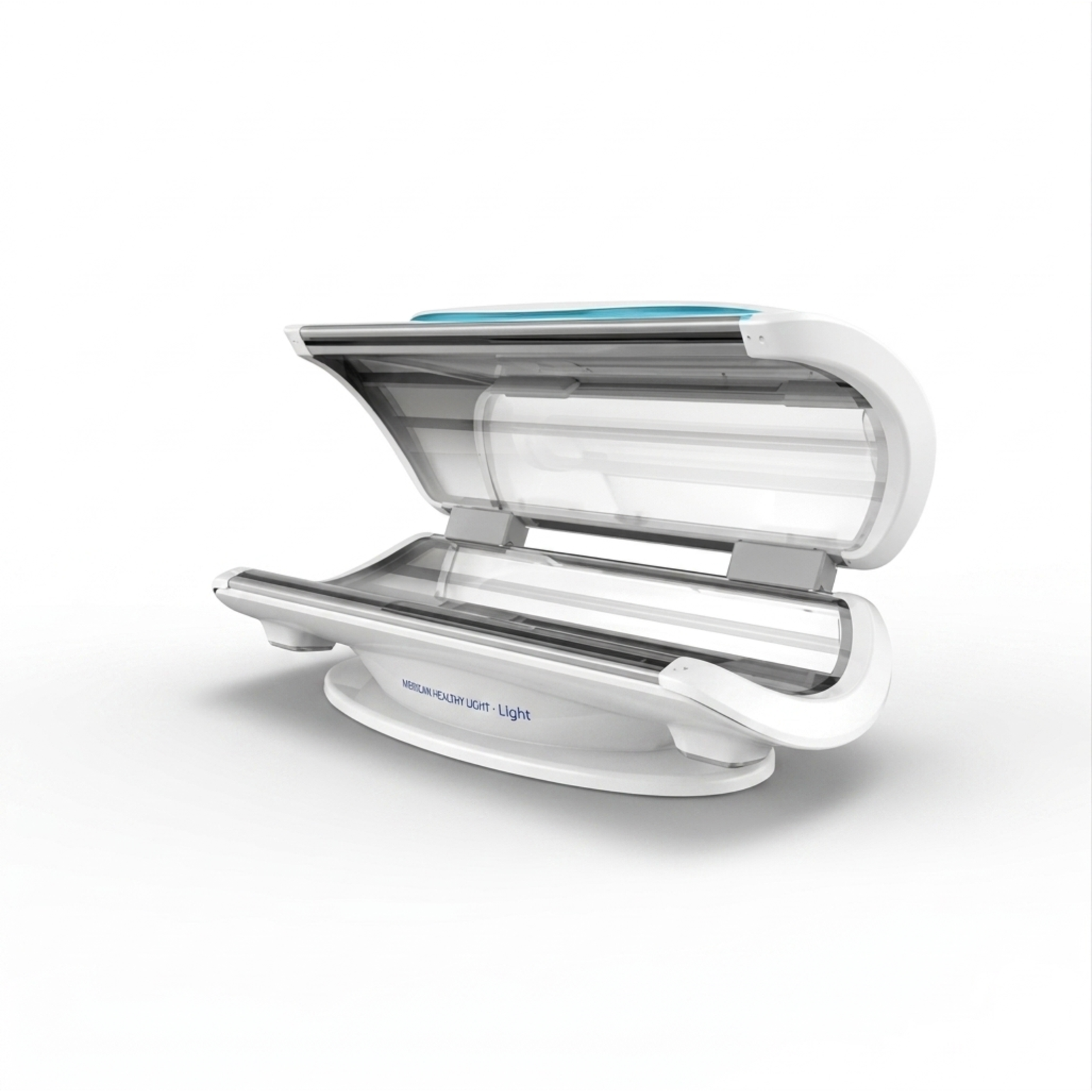 Merican MMB Whole-Body Red Light Therapy Bed – white bed with the canopy open