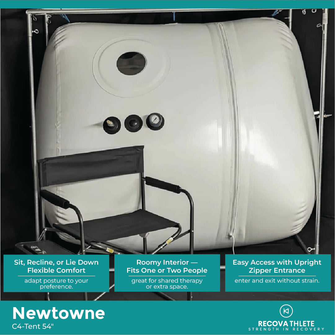 Newtowne C4-Tent Walk-In Hyperbaric Chamber – chamber with feature callouts