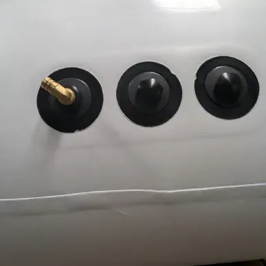 Newtowne Hyperbarics C4-27 Home Hyperbaric Chamber – close-up of three ports