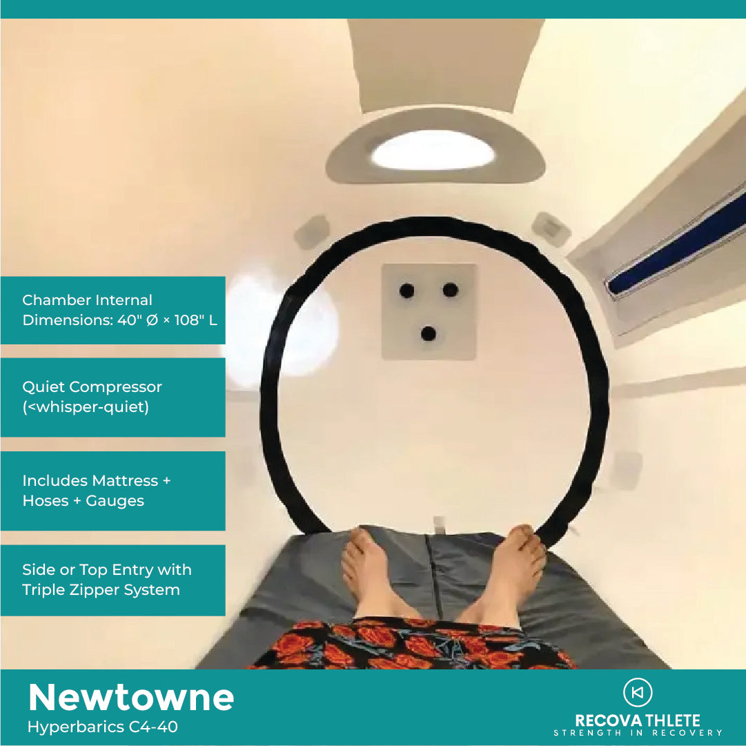 Newtowne Hyperbarics C4-40 Home Hyperbaric Chamber – view inside the chamber with dimensions