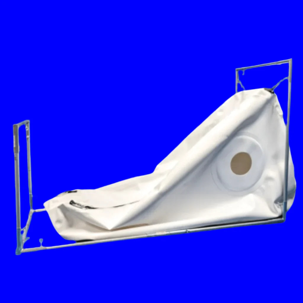 Newtowne Long Shoe Hyperbaric Chamber – chamber with the entry folded open