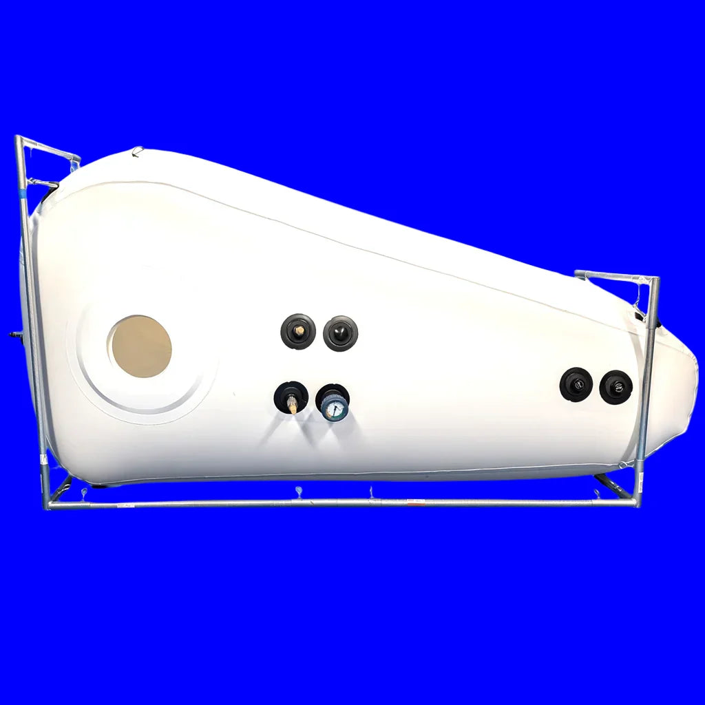 Newtowne Long Shoe Hyperbaric Chamber – long shoe-shaped chamber on a frame