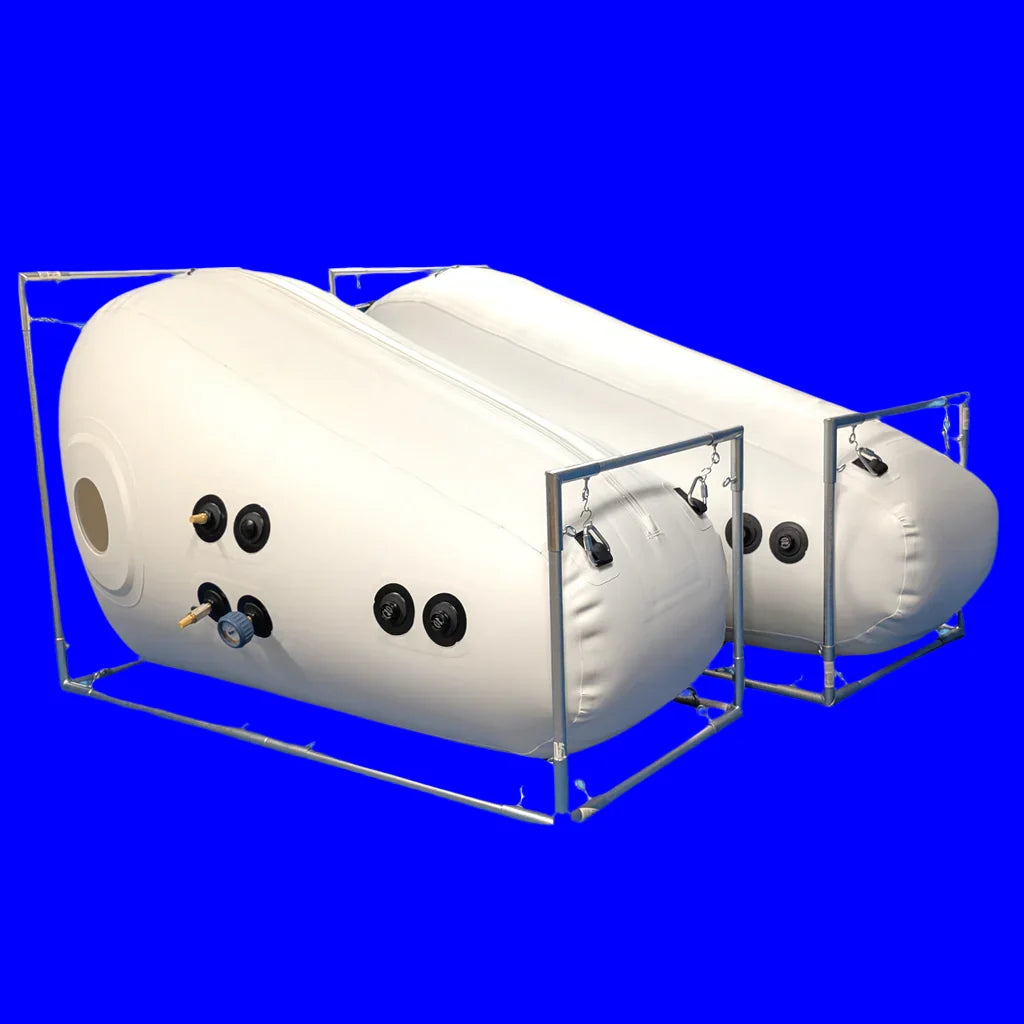 Newtowne Long Shoe Hyperbaric Chamber – two shoe-shaped chambers side by side