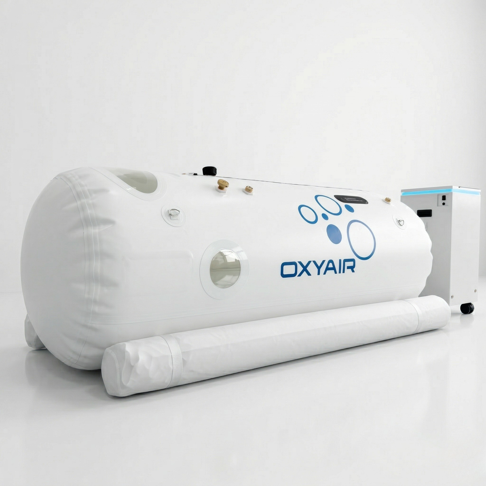 Oxyair OLV-RT01 Soft Lying Hyperbaric Chamber – chamber close-up with a foot cushion