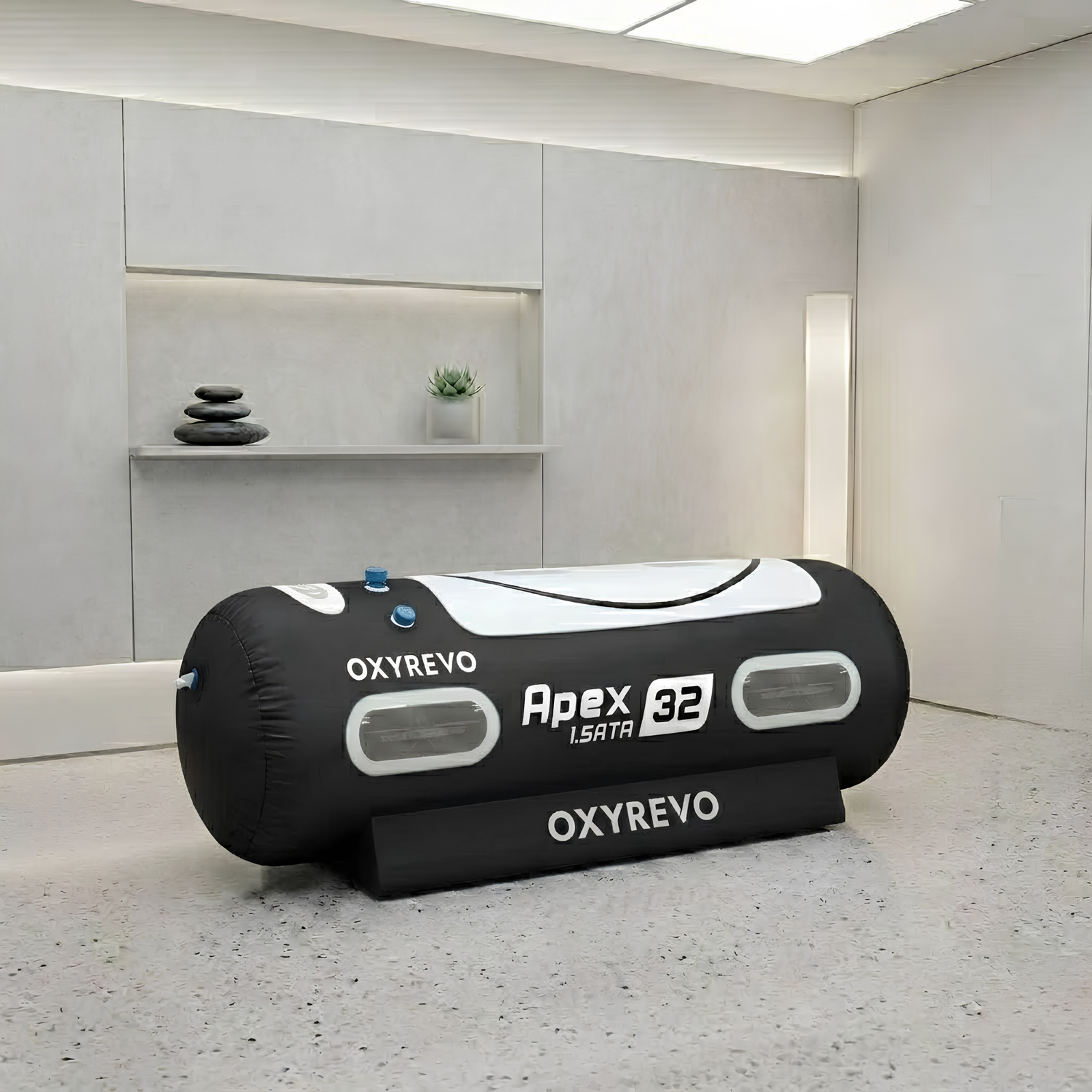 OxyRevo Apex32 Portable Soft Hyperbaric Chamber – black chamber