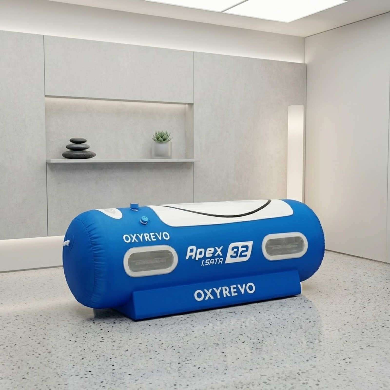 OxyRevo Apex32 Portable Soft Hyperbaric Chamber – blue chamber