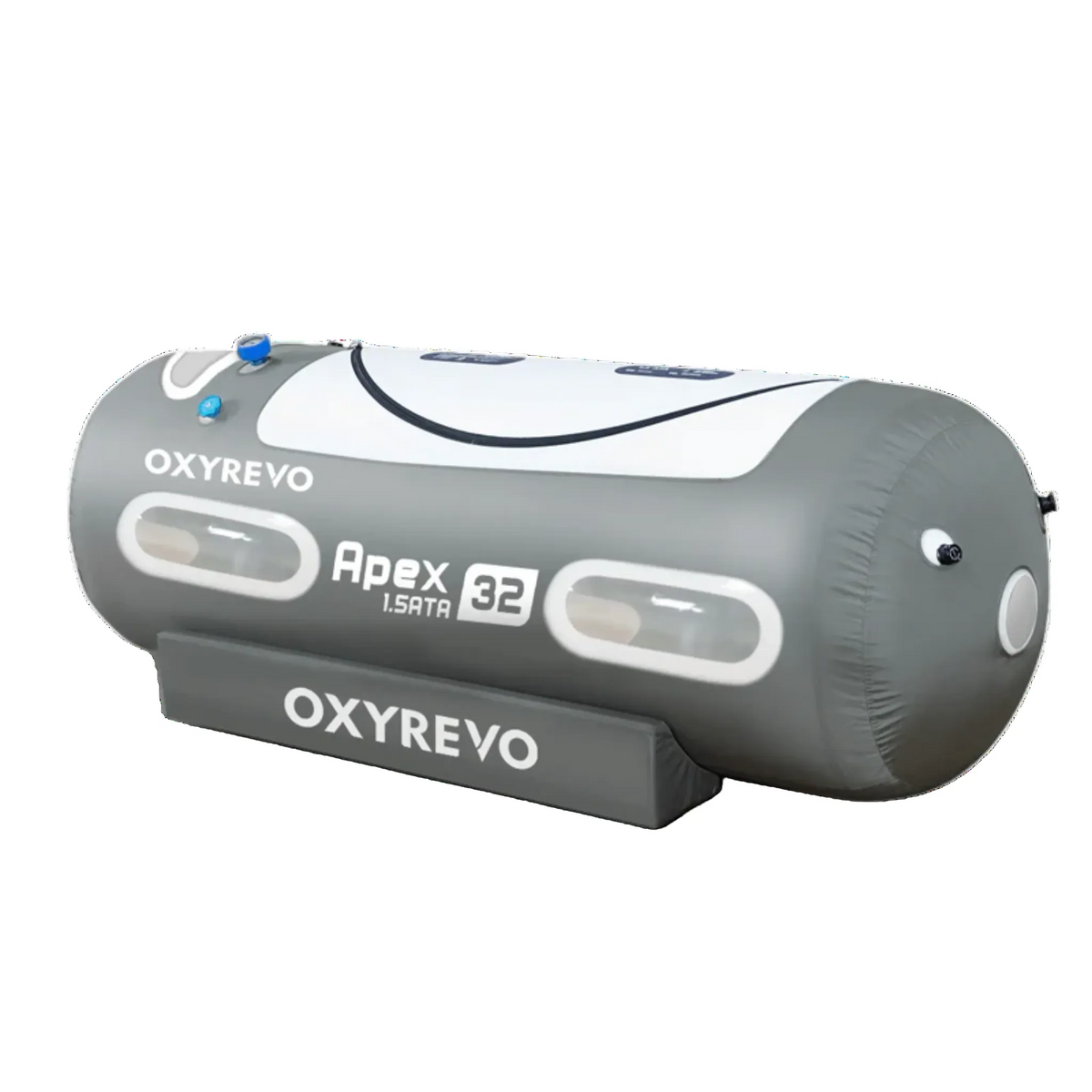 OxyRevo Apex32 Portable Soft Hyperbaric Chamber – chamber close-up at an angle