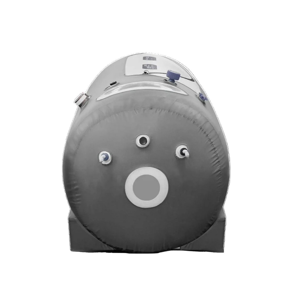 OxyRevo Apex32 Portable Soft Hyperbaric Chamber – end view with round door