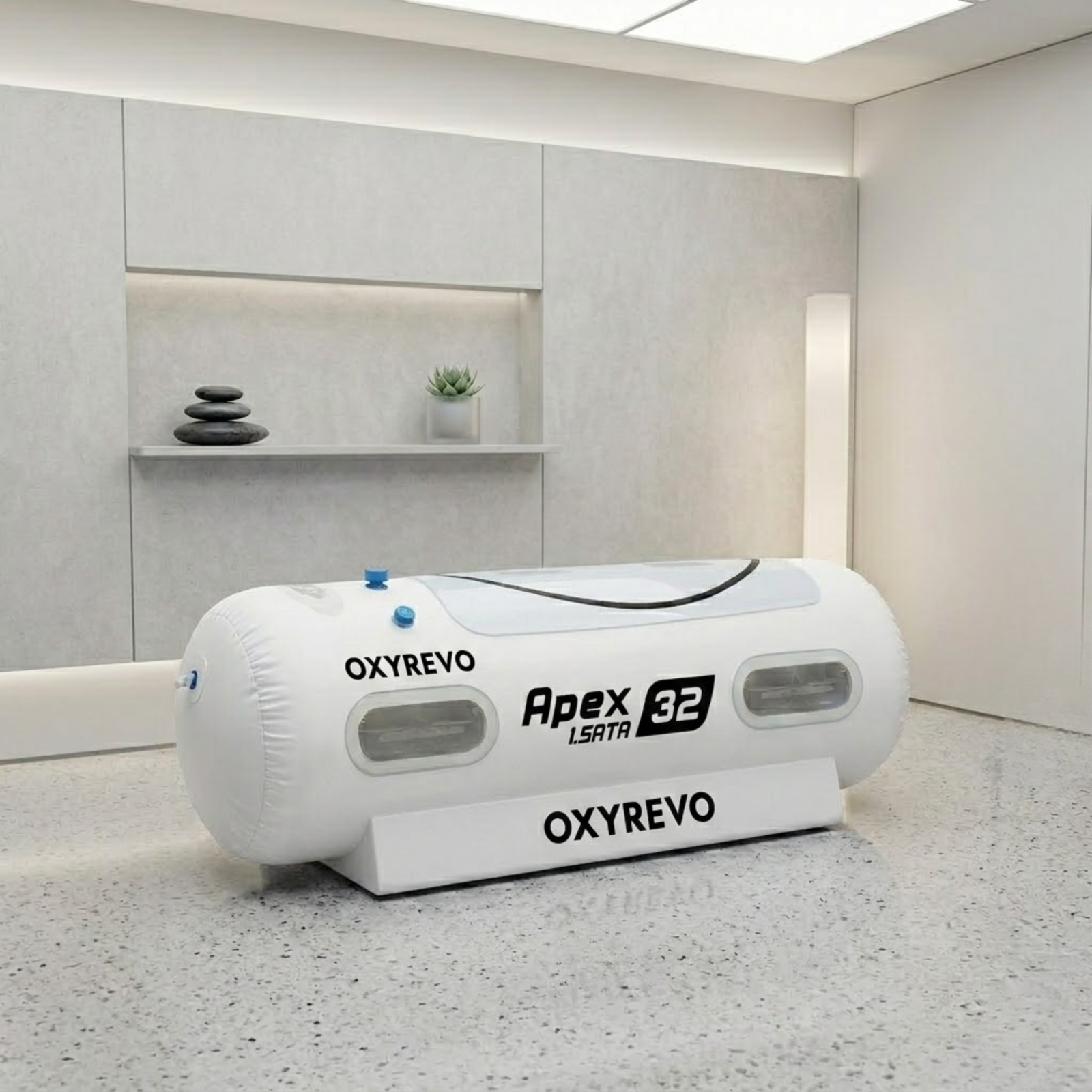 OxyRevo Apex32 Portable Soft Hyperbaric Chamber – white chamber