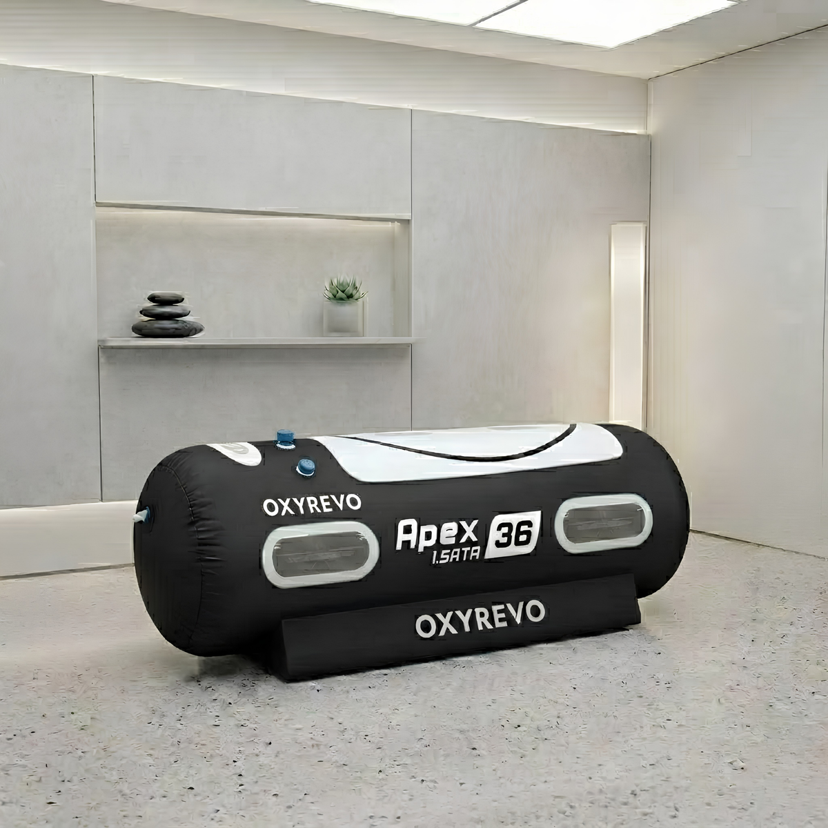 OxyRevo Apex36 Portable Soft Hyperbaric Chamber – black chamber